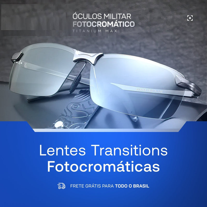 Óculos Militar Fotocromático Titanium Max