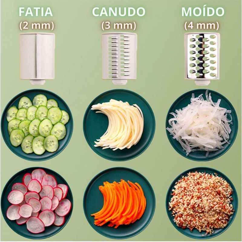 Cortador de Legumes Manual e Multifuncional