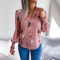 Blusa Feminina Manga Longa Gola em V Belle