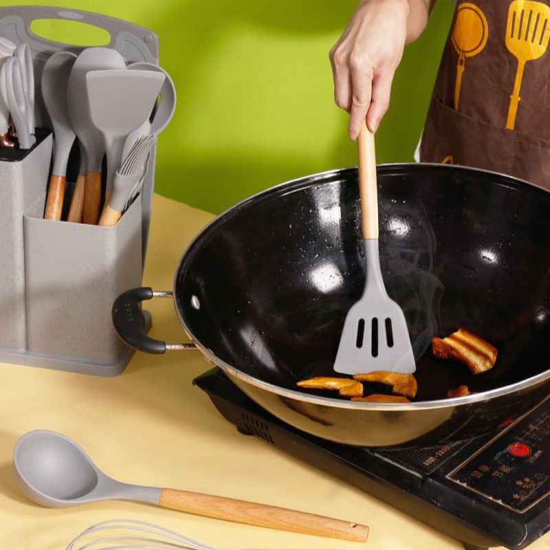 Kit de Utensílios de Cozinha em Silicone - Jogo de 19 Utensílios