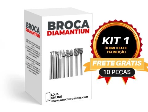 Broca Diamantiun - Broca para Furadeira para esculpir Madeira e Metais