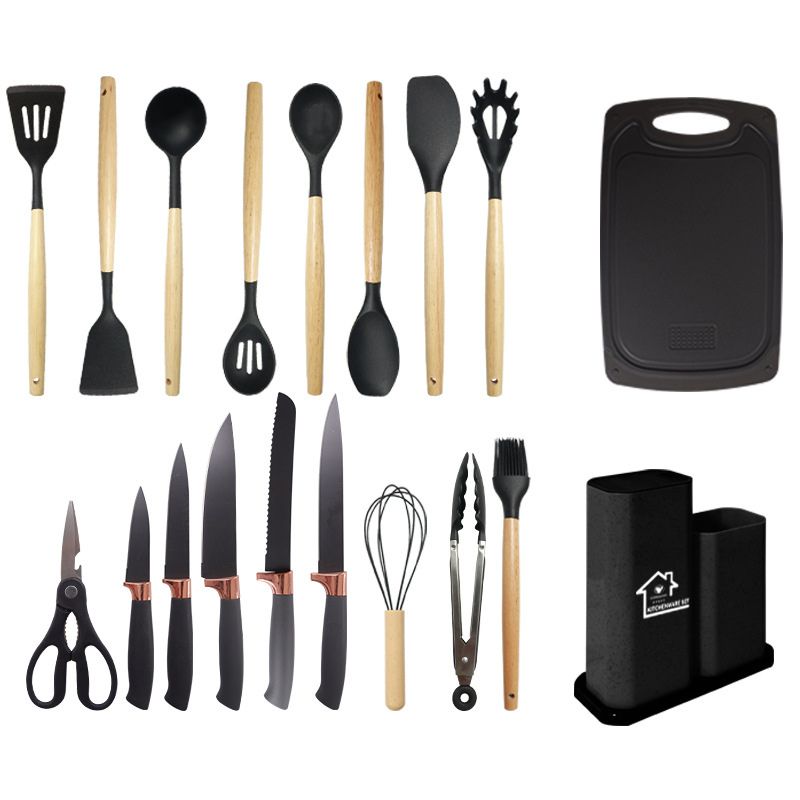 Kit de Utensílios de Cozinha em Silicone - Jogo de 19 Utensílios