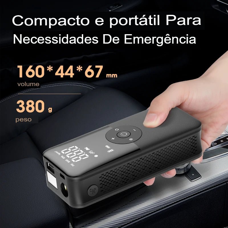 Bomba de Ar Portátil Digital Sem Fio para Pneus de Carros, bicicletas etc