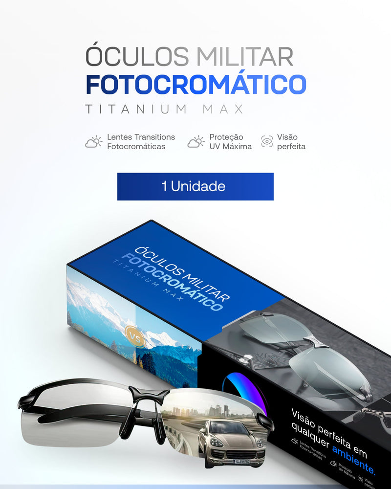 Óculos Militar Fotocromático Titanium Max