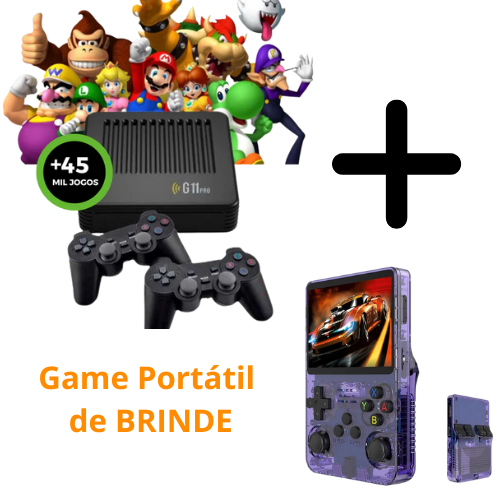 GAME G11 PRO® + 45 mil jogos - 128G + Game Portátil de BRINDE