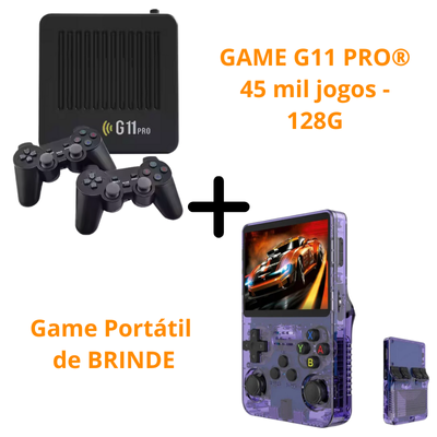 GAME G11 PRO® + 45 mil jogos - 128G + Game Portátil de BRINDE