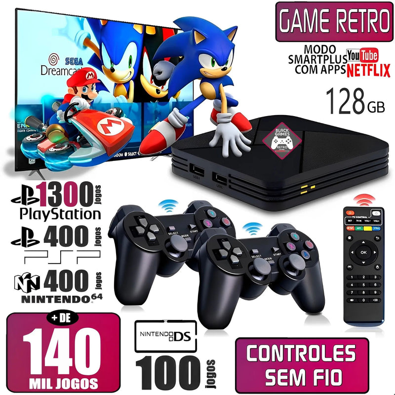 Super Game Retro - 140 MIL JOGOS + NETFLIX