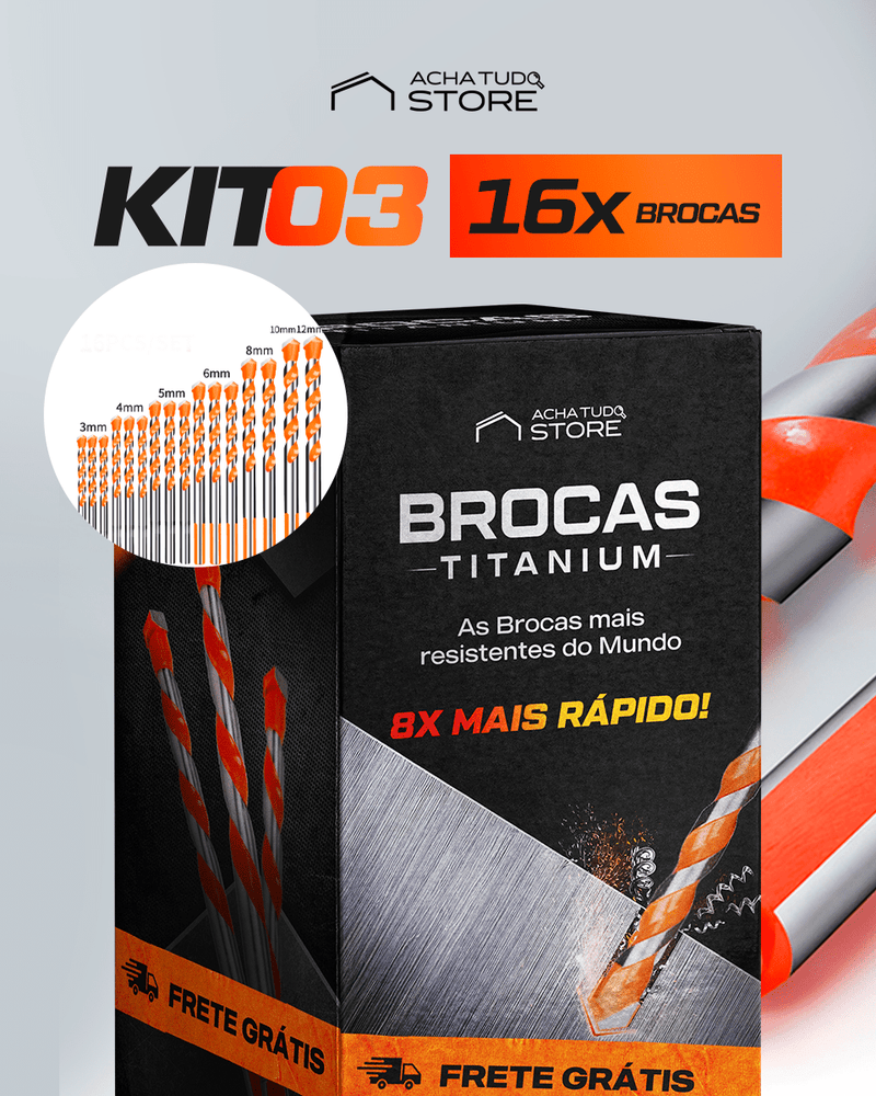 Broca Titanium - Broca Multifuncional Ultra Resistente