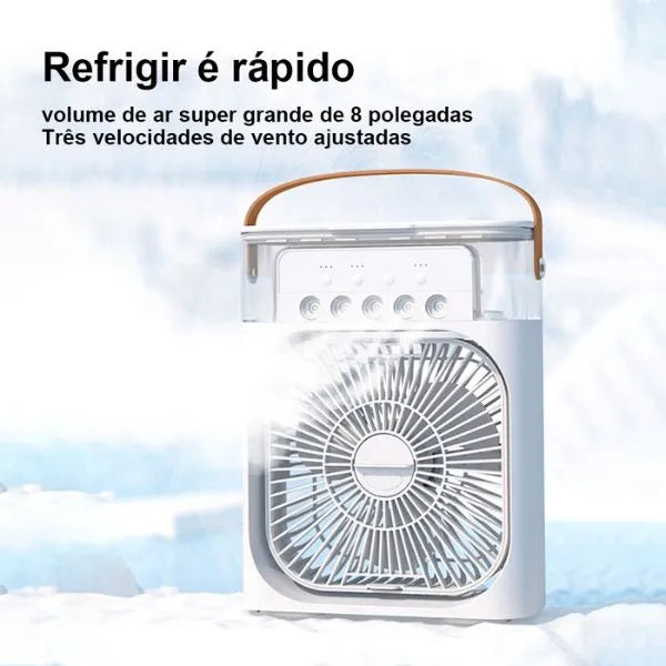 Ventilador com Umidificador de Ar Portátil