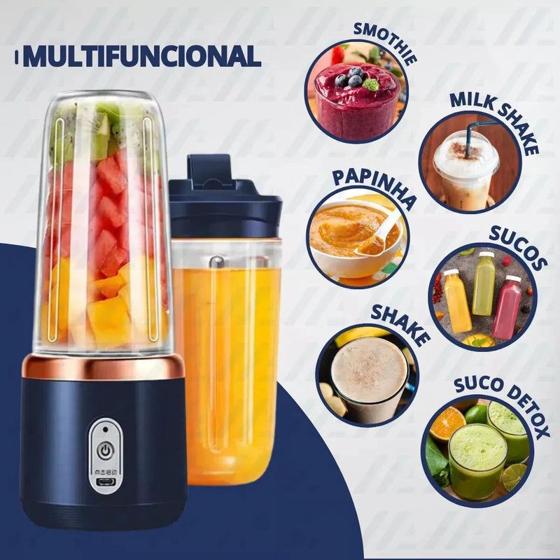 Liquidificador Portátil Mixer com Coqueteleira