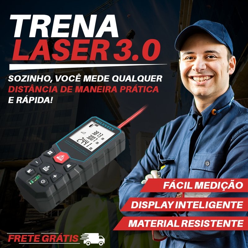 Trena Laser 3.0 - Trena Laser Digital Para Medir Distância