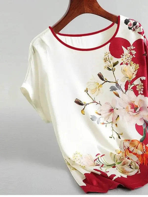 Blusa Feminina em Cetim - Floral