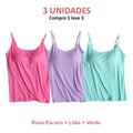 Blusa Regata Com Sutiã Embutido (COMPRE 1 LEVE 3)